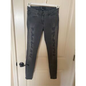 3x1 Grey Distressed Skinny Jeans - Size 26 - W2RS10191